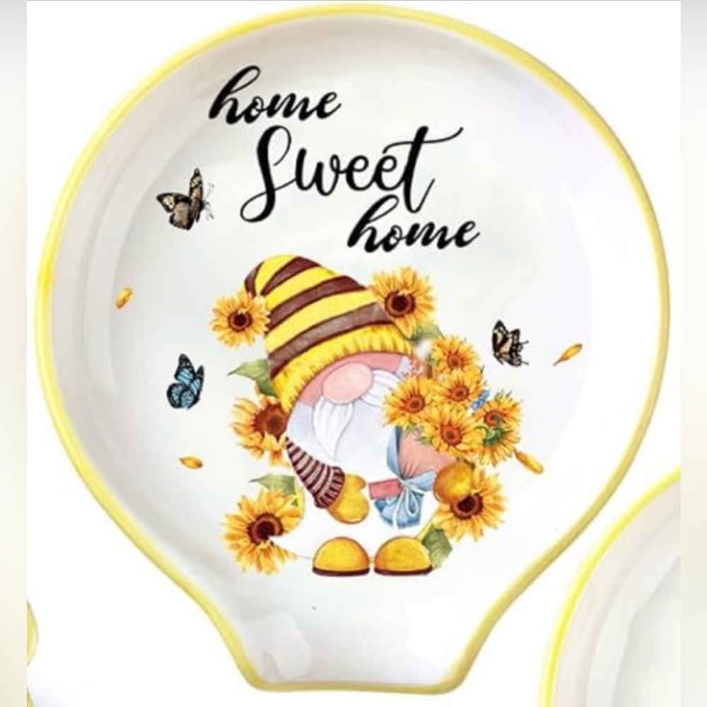 Choose 1 Sunflower Themed Ceramic Spoon Rest for Stove Top - New - Cute - Picture 2 of 6